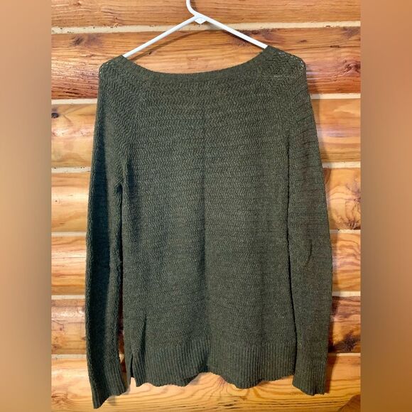 Ann Taylor Loft Green Crewneck Sweater Small - Picture 6 of 8